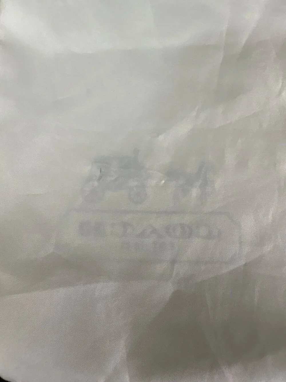 Coach Satin Dust Bag Drawstring Cream Ivory Storage Handbag Protection 19